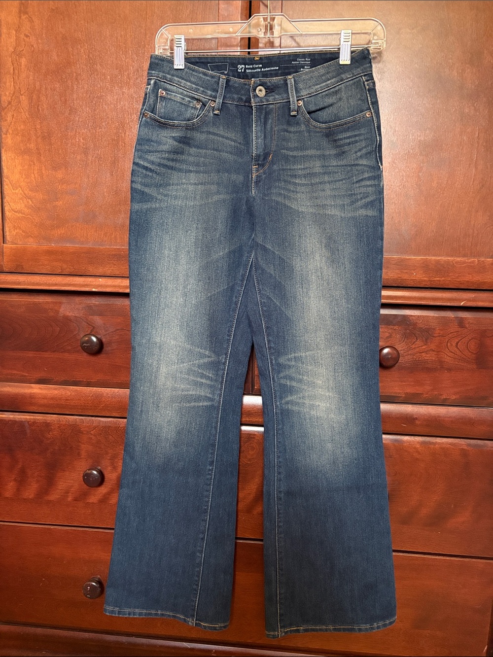 Levi's Medium Dark Blue Flared Jeans